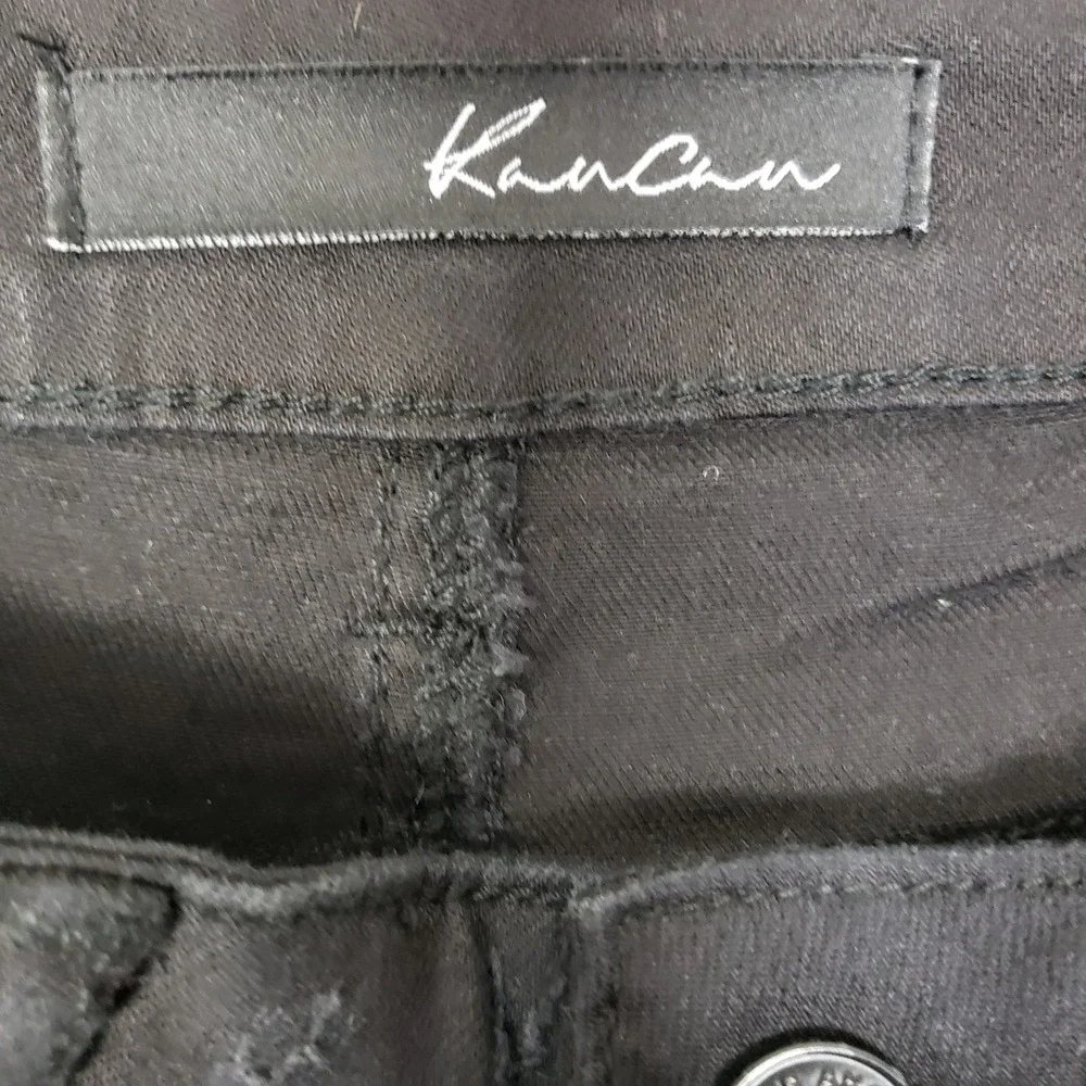 KanCan Rolled Cuff Black Shorts Distressed Grunge Indie Sleeze Punk Size 25